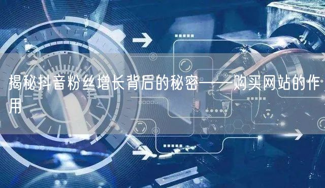 揭秘抖音粉丝增长背后的秘密——购买网站的作用