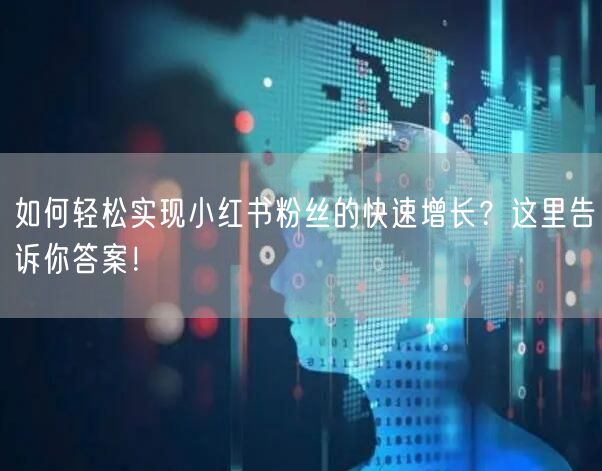 如何轻松实现小红书粉丝的快速增长?这里告诉你答案!