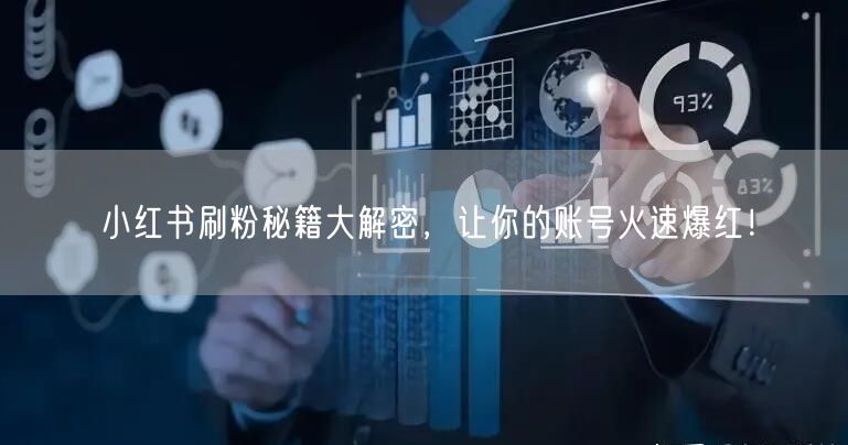 小红书刷粉秘籍大解密,让你的账号火速爆红!